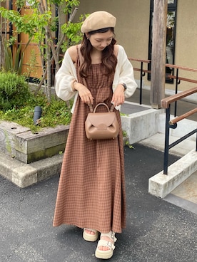 「archives（アルシーヴ）のアイテム（ワンピース/ドレス）」を使った、amiさん（レディース・148cm）の夏コーディネート