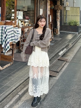 「アイテム（トップス）」を使った、amiさん（レディース・148cm）の秋コーディネート