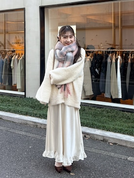 「アイテム（パンプス）」を使った、amiさん（レディース・148cm）の冬コーディネート