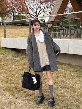 「アイテム（ジャケット/アウター）」を使った、amiさん（レディース・148cm）の冬コーディネート