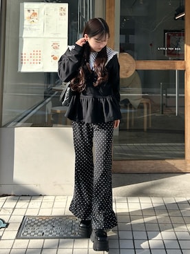 「apres jour（アプレジュール）のアイテム（パンツ）」を使った、amiさん（レディース・148cm）の春コーディネート