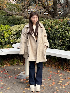 「アイテム（ジャケット/アウター）」を使った、amiさん（レディース・148cm）の冬コーディネート