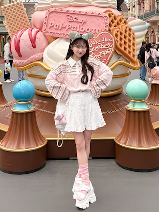 「WC（ダブル シー）のパッチワークラガーシャツ（シャツ/ブラウス）」を使った、amiさん（レディース・148cm）の春コーディネート