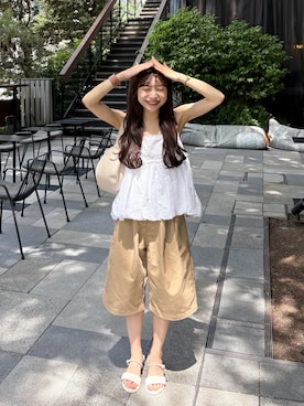 「アイテム（トップス）」を使った、amiさん（レディース・148cm）の夏コーディネート