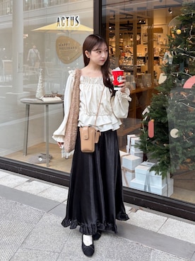 「アイテム（PC・スマホグッズ/家電）」を使った、amiさん（レディース・148cm）の秋コーディネート