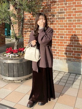 「SPINNS（スピンズ）のアイテム」を使った、amiさん（レディース・148cm）の冬コーディネート