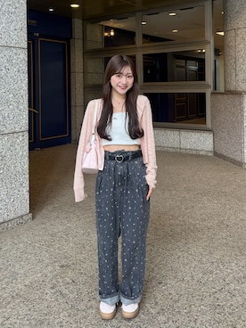 「SNIDEL（スナイデル）のアイテム（パンツ）」を使った、amiさん（レディース・148cm）の春コーディネート