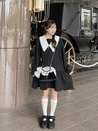 「gelato pique（ジェラートピケ）のファッションCATS&DOGSチャーム（キーケース/キーアクセサリー）」を使った、amiさん（レディース・148cm）の秋コーディネート