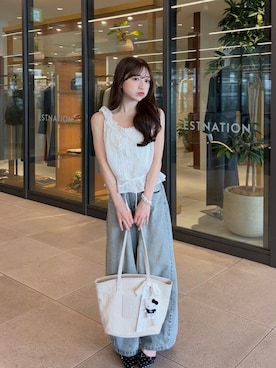 「アイテム（財布/小物）」を使った、amiさん（レディース・148cm）の夏コーディネート