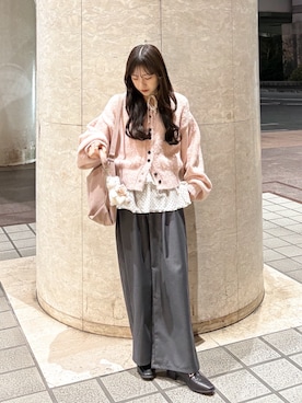 「アイテム（バッグ）」を使った、amiさん（レディース・148cm）の冬コーディネート