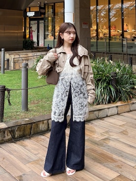 「アイテム（その他アウター）」を使った、amiさん（レディース・148cm）の秋コーディネート