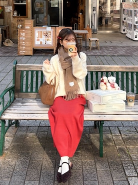 「アイテム（パンプス）」を使った、amiさん（レディース・148cm）の冬コーディネート