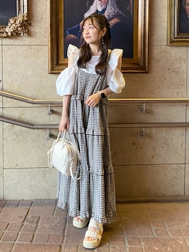 「Heather（ヘザー）のアイテム（シューズ）」を使った、amiさん（レディース・148cm）の夏コーディネート