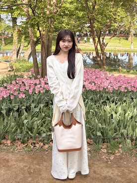 「フレアスカート」｜amiさん（レディース・148cm）の春コーディネート