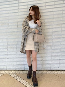 「しまむら（シマムラ）のアイテム（バッグ）」を使った、amiさん（レディース・148cm）の秋コーディネート