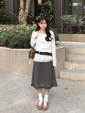 「アイテム（トートバッグ）」を使った、amiさん（レディース・148cm・20代）の秋コーディネート