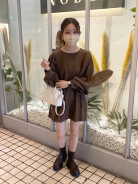 「archives（アルシーヴ）のアイテム（ワンピース/ドレス）」を使った、amiさん（レディース・148cm）の秋コーディネート