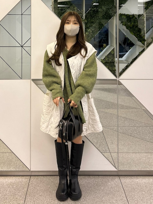 インスタグラマーamiさん　ニットロングブーツ インスタグラマーamiさん ニットロングブーツ 鈴木あみ ブーツ