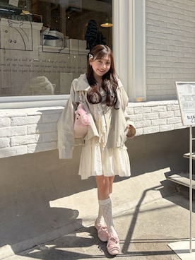 「アイテム（ワンピース/ドレス）」を使った、amiさん（レディース・148cm）の春コーディネート