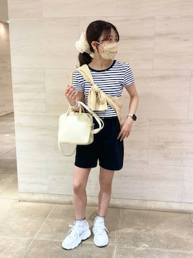 「GRL（グレイル）のアイテム（シュシュ）」を使った、amiさん（レディース・148cm）の秋コーディネート