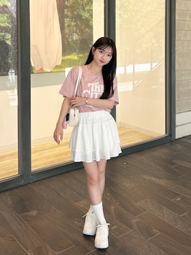 「ティアードスカート」｜amiさん（レディース・148cm）の夏コーディネート