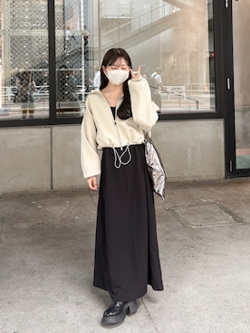 「アイテム（ブーツ）」を使った、amiさん（レディース・148cm）の秋コーディネート