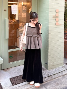 「アイテム（ワンピース/ドレス）」を使った、amiさん（レディース・148cm）の秋コーディネート