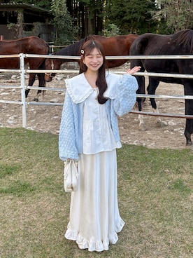 「アイテム（スカート）」を使った、amiさん（レディース・148cm）の秋コーディネート