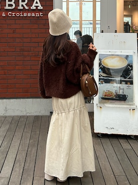 「one after another NICE CLAUP（ワンアフターアナザーナイスクラップ）のアイテム（ブーツ）」を使った、amiさん（レディース・148cm）の冬コーディネート