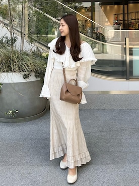 「アイテム（バッグ）」を使った、amiさん（レディース・148cm）の春コーディネート
