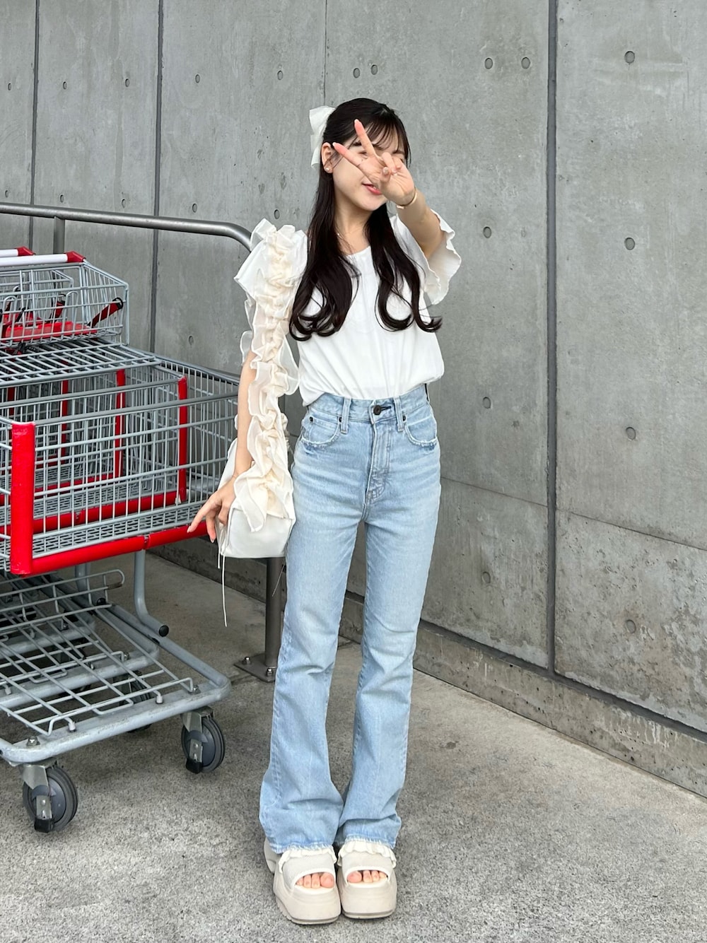 moussy MVS FLARE 23インチ デニム MOUSSY MVS FLARE フレアデニム