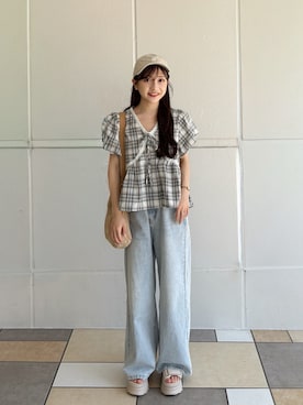 「アイテム（サンダル）」を使った、amiさん（レディース・148cm・20代）の秋コーディネート