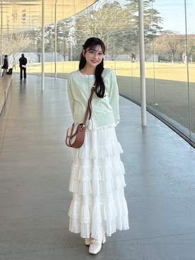 「アイテム（スカート）」を使った、amiさん（レディース・148cm）の春コーディネート