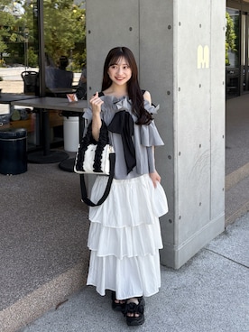 「アイテム（トップス）」を使った、amiさん（レディース・148cm）の夏コーディネート