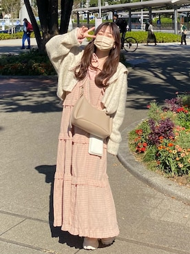 「アイテム（カーディガン/ボレロ）」を使った、amiさん（レディース・148cm・20代）の秋コーディネート