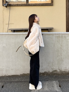 「GRL（グレイル）のアイテム」を使った、amiさん（レディース・148cm）の冬コーディネート