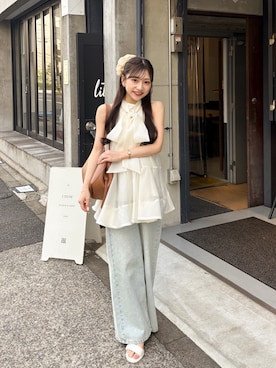 「アイテム（トップス）」を使った、amiさん（レディース・148cm）の夏コーディネート