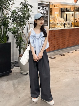 「アイテム（サンダル）」を使った、amiさん（レディース・148cm）の夏コーディネート