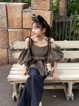「アイテム（パンツ）」を使った、amiさん（レディース・148cm）の秋コーディネート