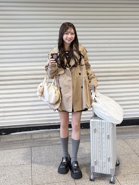 「アイテム（トートバッグ）」を使った、amiさん（レディース・148cm）の春コーディネート