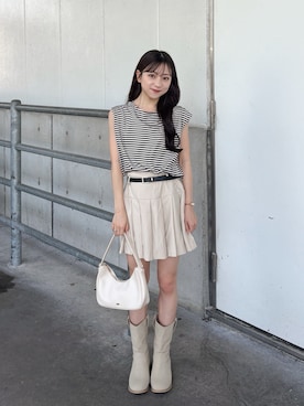 「アイテム（Tシャツ/カットソー）」を使った、amiさん（レディース・148cm・20代）の夏コーディネート