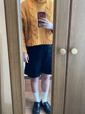 「AS KNOW AS plus（アズノゥアズプラス）のアイテム（ローファー）」を使った、igucheeseさん（レディース・163cm）の冬コーディネート