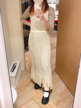 「SNIDEL」｜「アイテム（ワンピース/ドレス）」を使った、粒粒皆辛苦さん（レディース・156cm）の春コーディネート