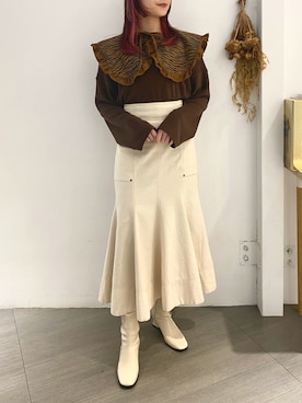 「虎柄」｜粒粒皆辛苦さん（レディース・156cm）の冬コーディネート