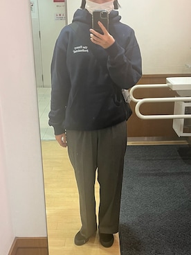 「ennoy」｜「アイテム（スラックス）」を使った、👽さん（レディース・167cm）の冬コーディネート