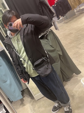 「NANO universe（ナノユニバース）のアイテム（ダウンジャケット/コート）」を使った、Uto4さん（メンズ・162cm）の冬コーディネート