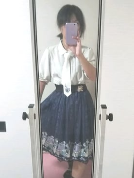 「axes femme POETIQUE（アクシーズファムポエティック）のアイテム（スカート）」を使った、めぐさん（レディース・154cm）の夏コーディネート