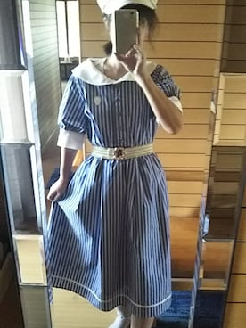 「axes femme POETIQUE（アクシーズファムポエティック）のアイテム（シャツワンピース）」を使った、めぐさん（レディース・154cm）の夏コーディネート