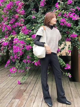 「Canal 4℃（カナルヨンドシー）のアイテム（アクセサリー）」を使った、FongFong さん（レディース・163cm）の冬コーディネート