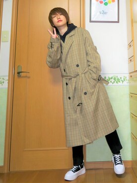 ロングトレンチコート のメンズ人気ファッションコーディネート Wear